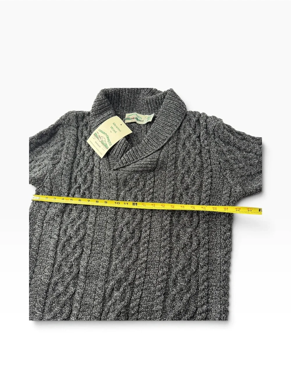 Aran Crafts 100% Merino Wool Irish Cable Fisherman Cabincore Men’s XL Sweater